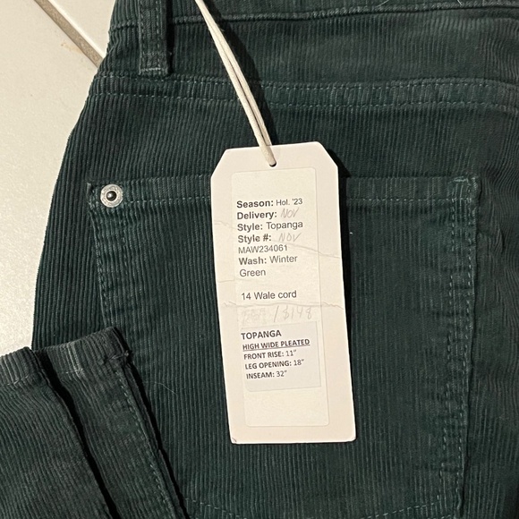 Green corduroy pants - Picture 3 of 3